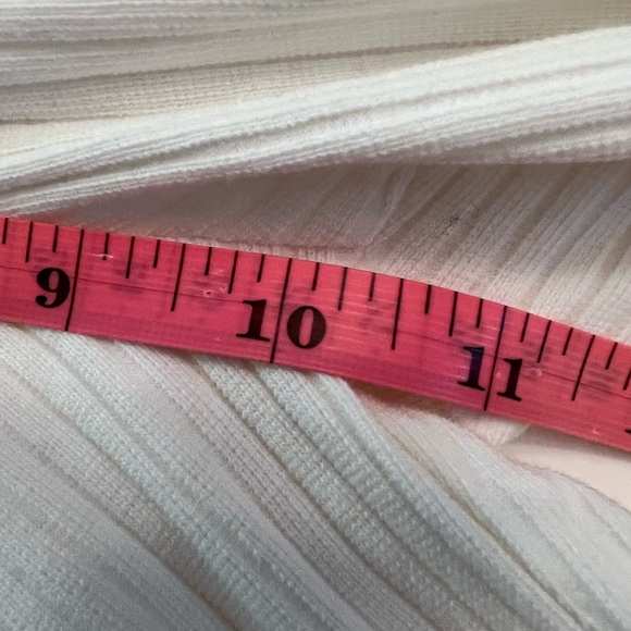 Zara ribbed pants leggings NWT cream w/ beige stripe down outseams 13/14 junior - Picture 11 of 12